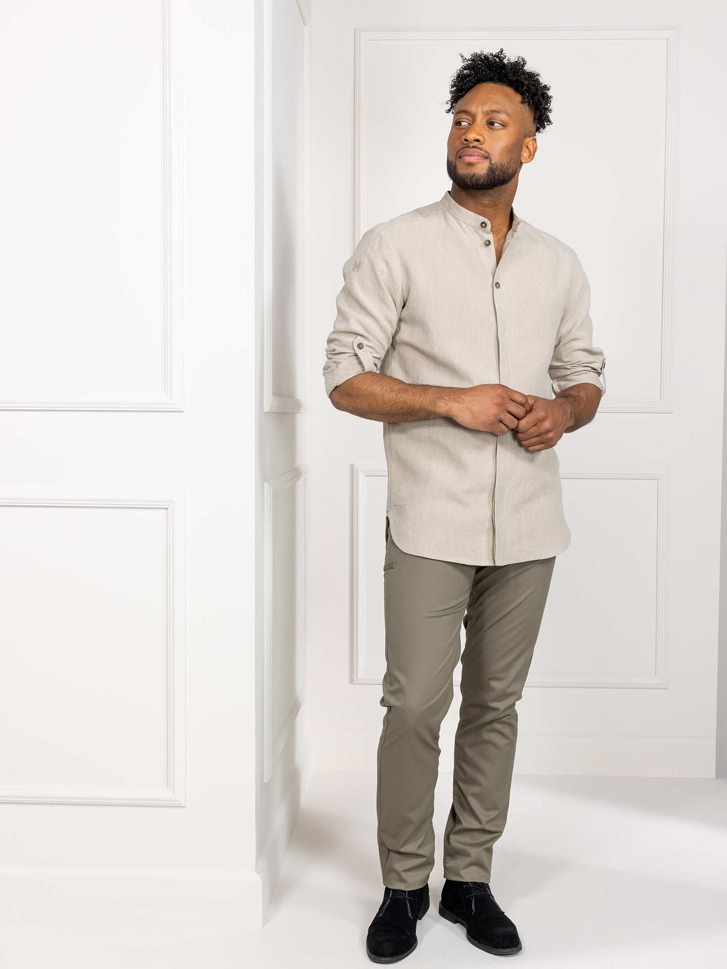 Chef Jacket Chavi Flax Grey by Le Nouveau Chef -  ChefsCotton