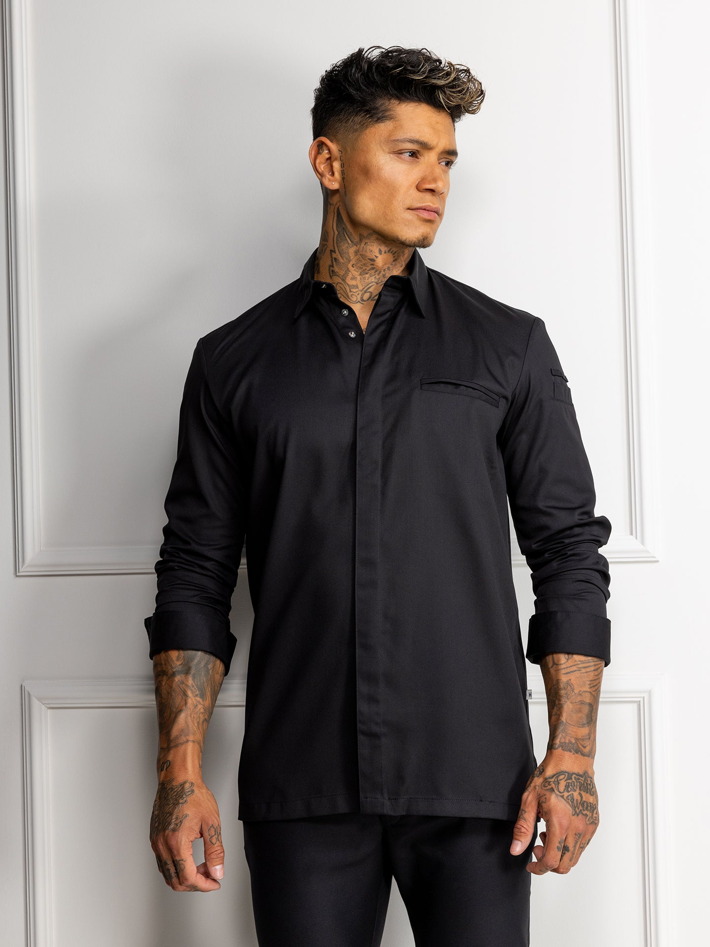 Chef Jacket Angelo Black by Le Nouveau Chef -  ChefsCotton