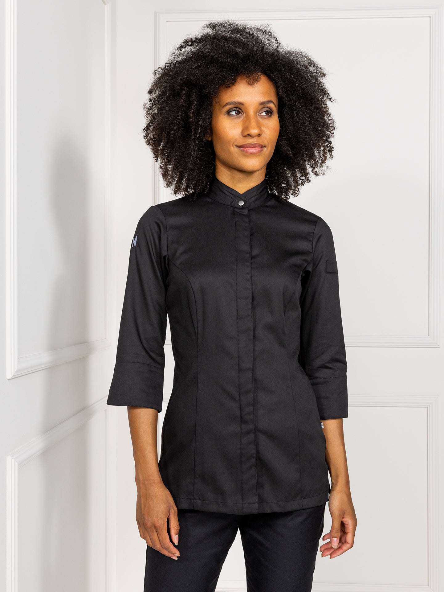 Chef Jacket Esmee Black by Le Nouveau Chef -  ChefsCotton