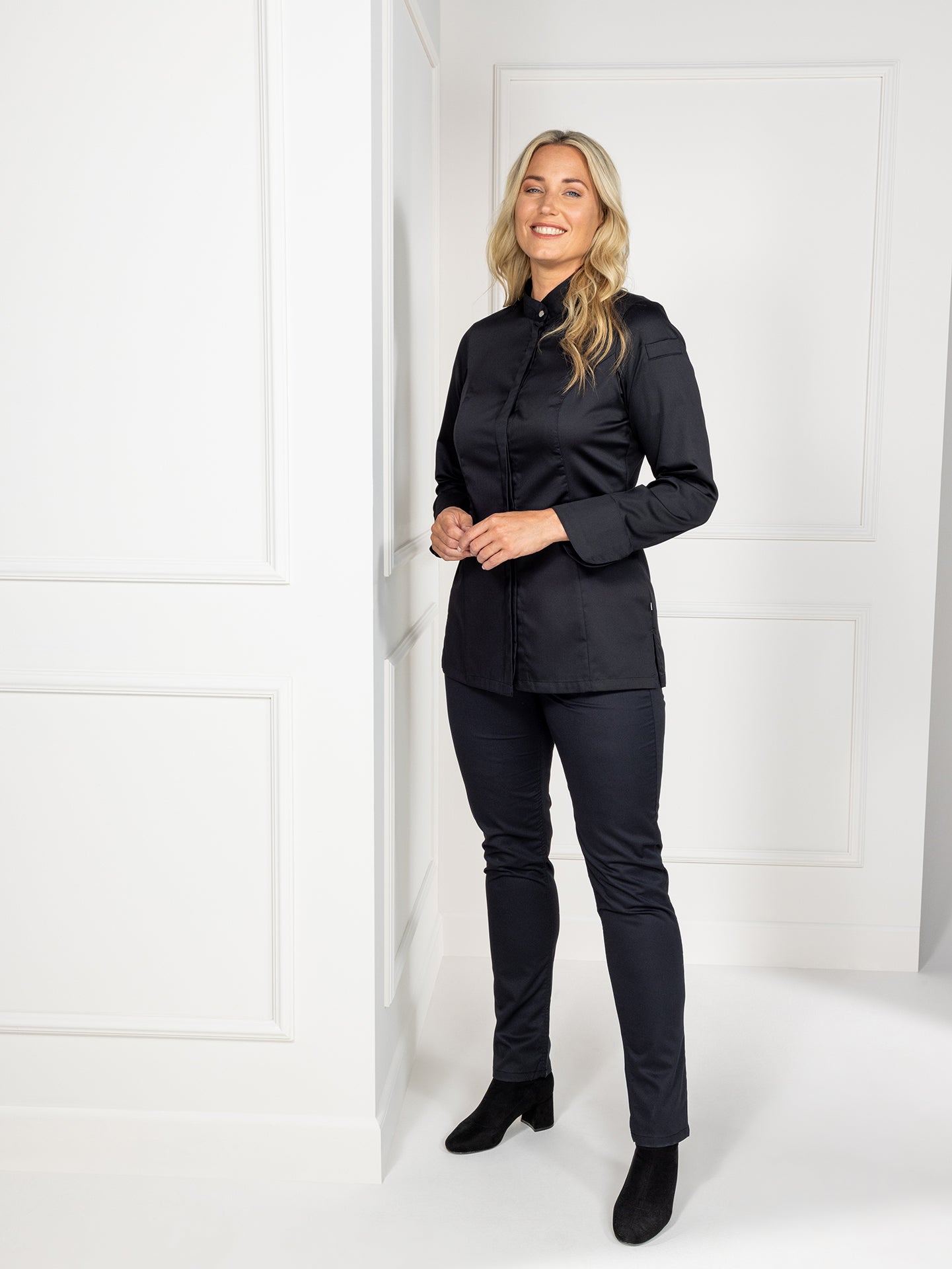 Chef Jacket Venus Black by Le Nouveau Chef -  ChefsCotton