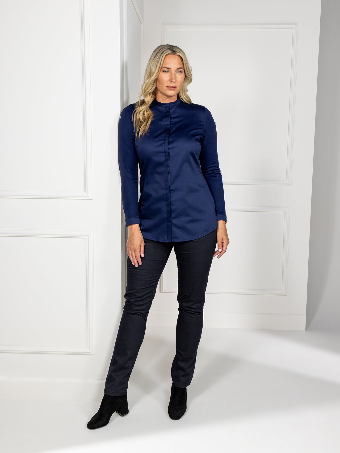 Chef Jacket Jolie Patriot Blue by Le Nouveau Chef -  ChefsCotton