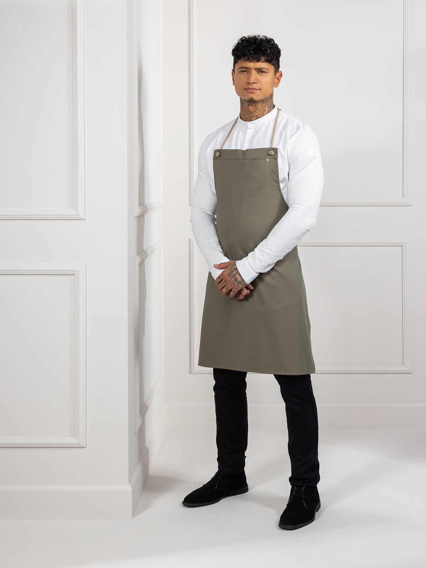 Bib Apron Spanish One Olivette by Le Nouveau Chef -  ChefsCotton