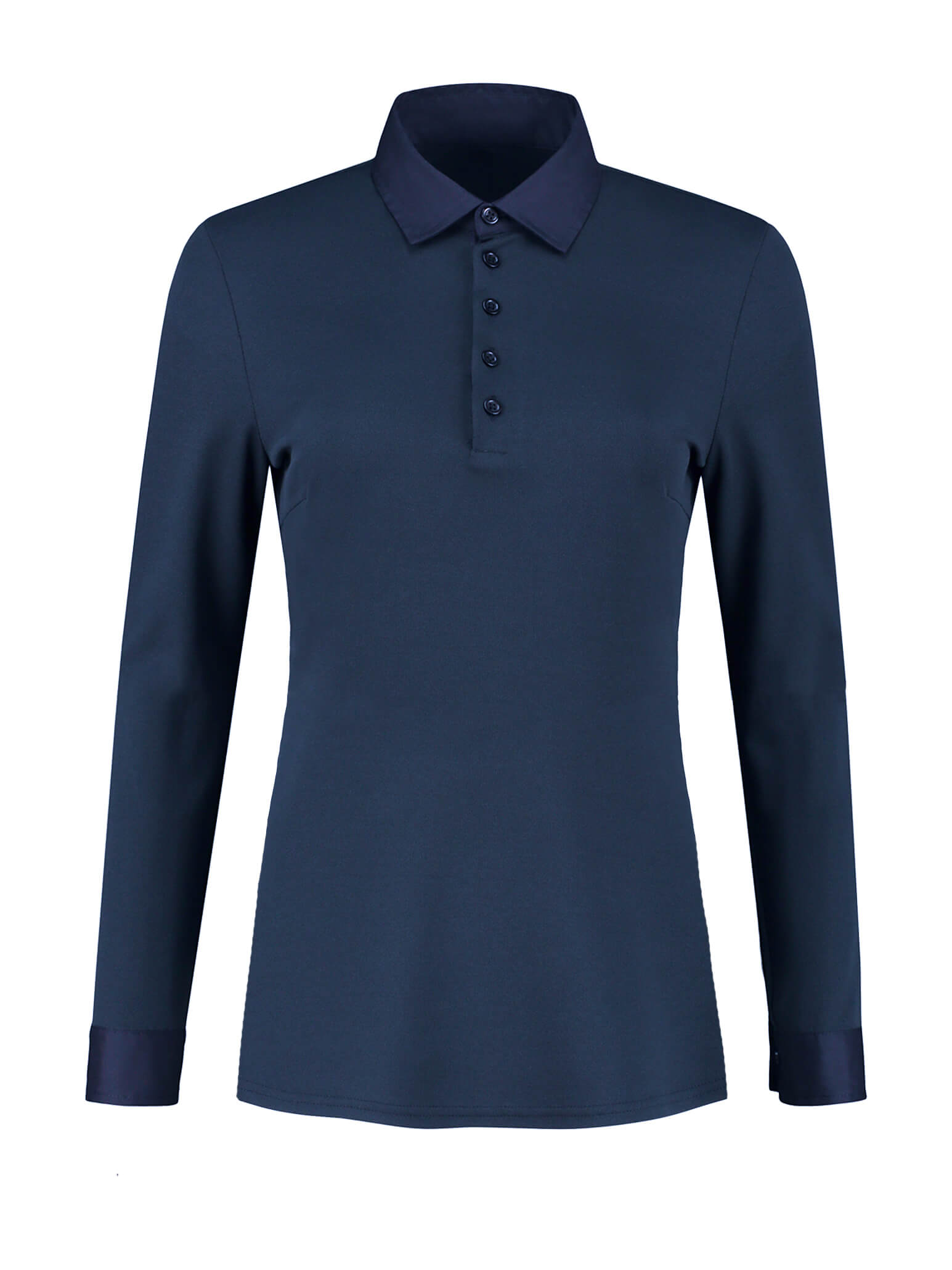 Longsleeve Polo Alice Patriot Blue by Le Nouveau Chef -  ChefsCotton