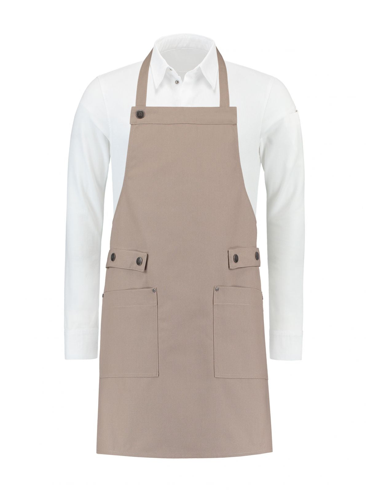 Bib Apron Dakota Sand Canvas by Le Nouveau Chef -  ChefsCotton