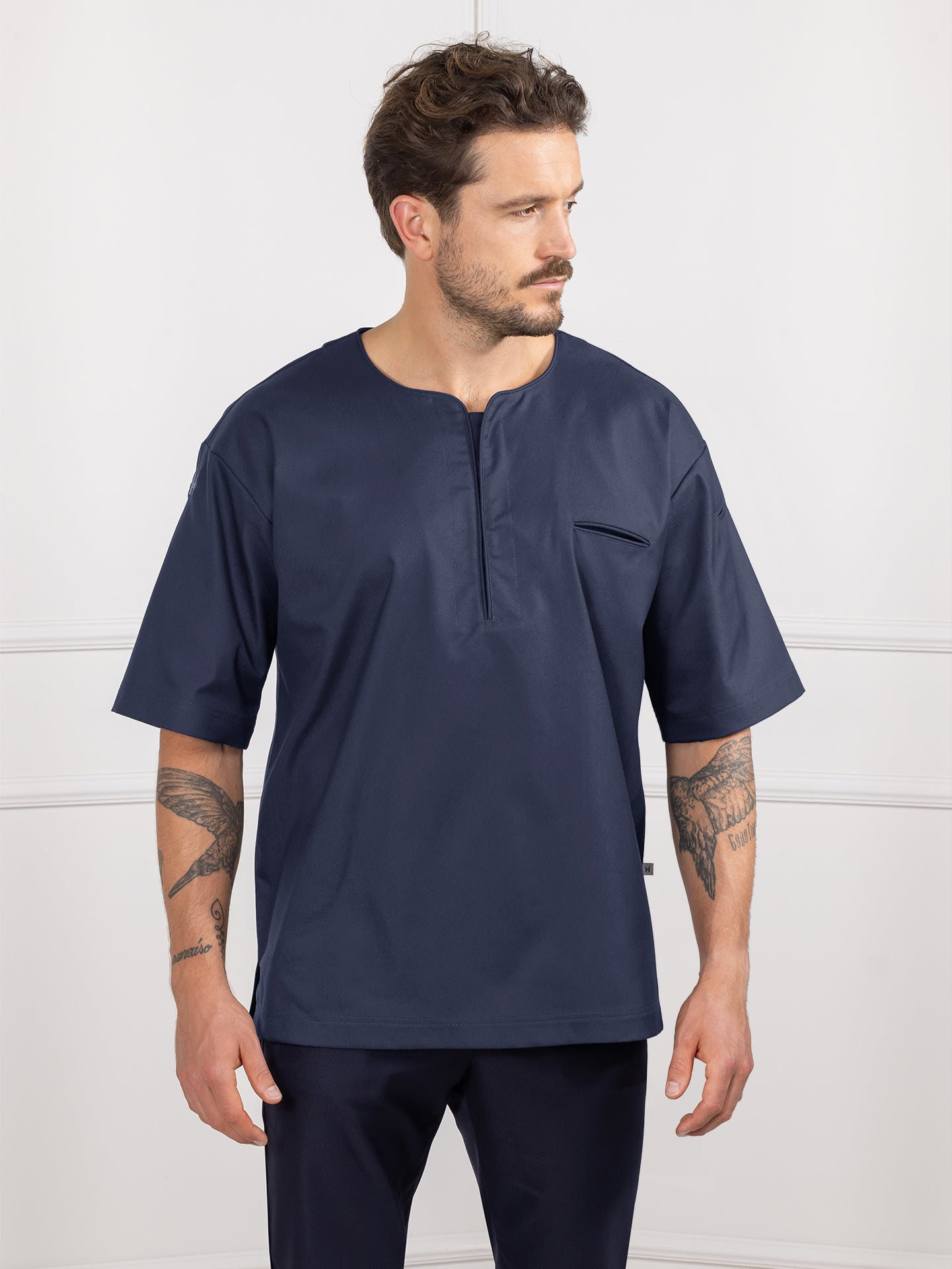 T-shirt Norian Deep Blue by Le Nouveau Chef -  ChefsCotton