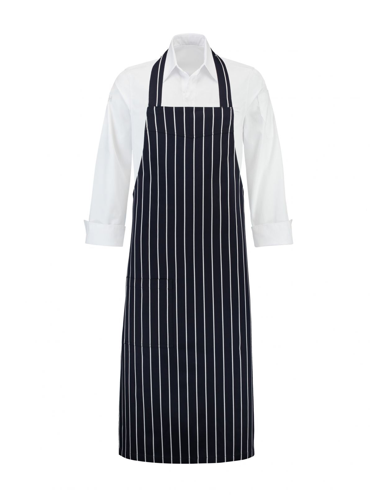 Bib Apron Peter Butcherstripe by Le Nouveau Chef -  ChefsCotton