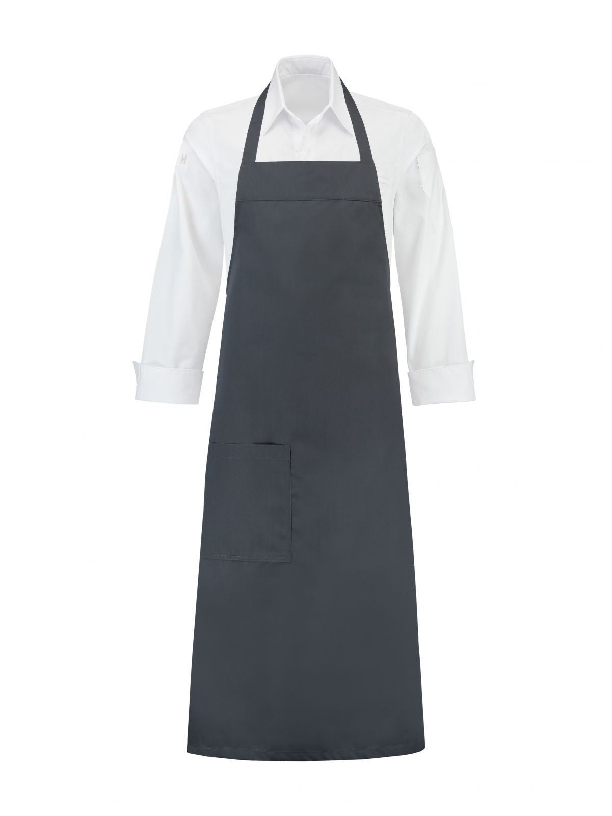 Bib Apron Peter Nimbus Grey by Le Nouveau Chef -  ChefsCotton