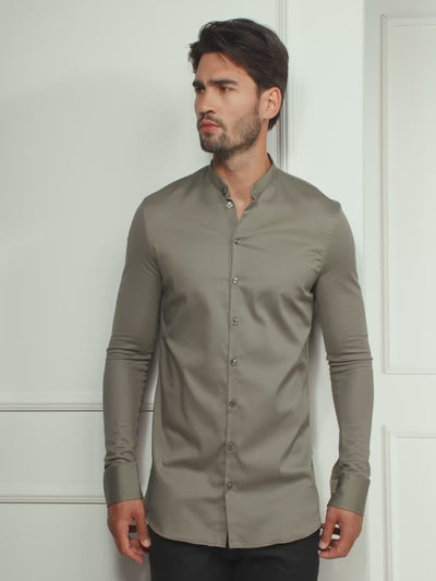 Service Shirt Lucas Olive Green by Le Nouveau Chef