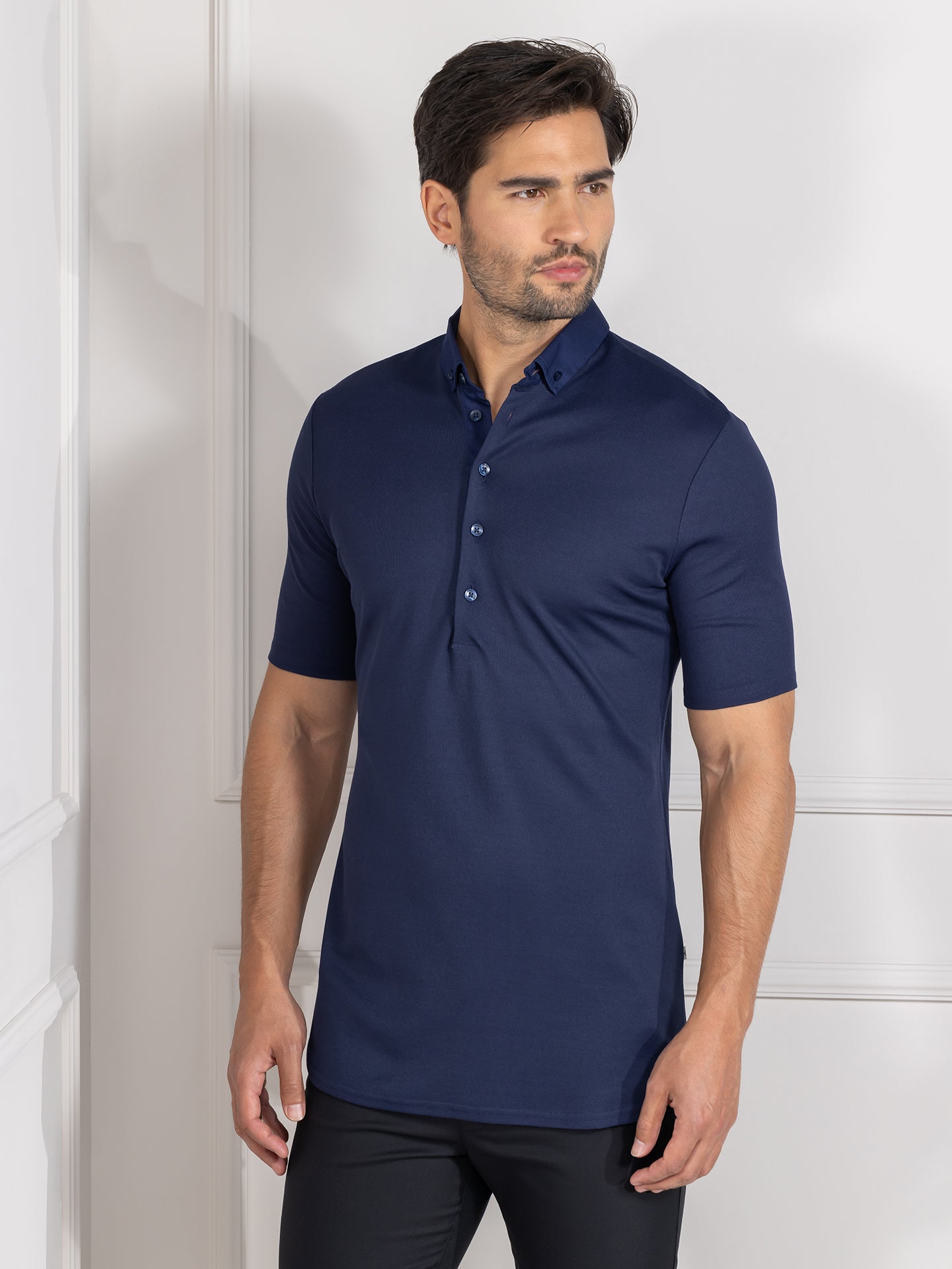 Polo Matteo Patriot Blue by Le Nouveau Chef -  ChefsCotton